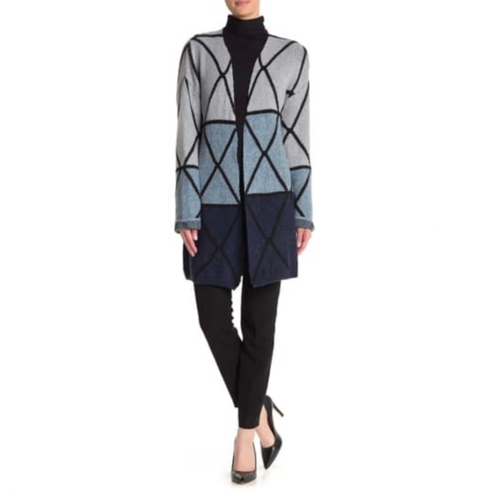 JOSEPH A Ombre Grid Cardigan